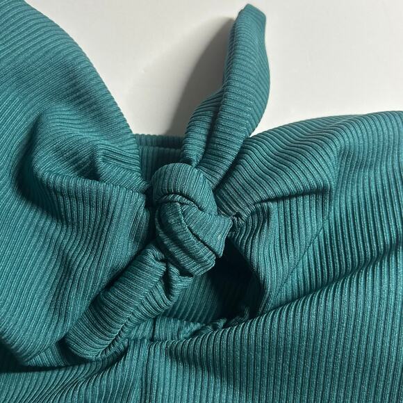 Zaful Women's Strapless Bandeau High Waist Two Piece Swimsuit Green 2XL NWOT - Picture 8 of 11